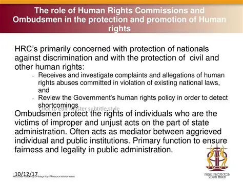 Establish independent human rights commissions