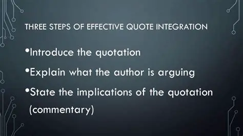 Examples of Effective Quotation Integration