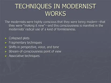 Examples of Experimental Techniques in Modernist Poetry