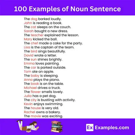Examples of Nouns in Sentences