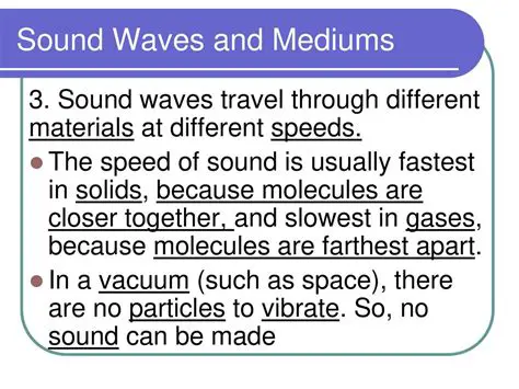 Examples of Sound Waves Traveling Through Different Mediums