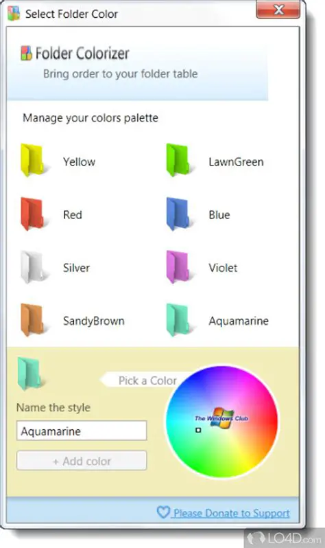 Features of Folder Colorizer