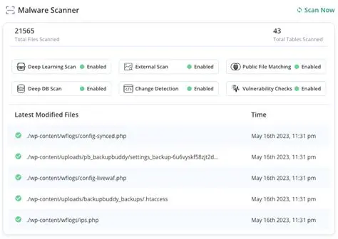 Features of Malware Scanner