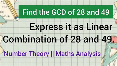 Finding the GCD of 28 and 49