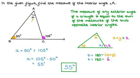 Finding the measure of an angle in a triangle with given sides