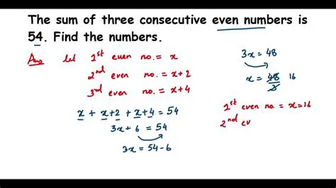 Finding the Three Consecutive Even Numbers