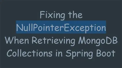 Fixing the NullPointerException