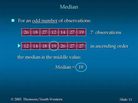 For an odd number of observations