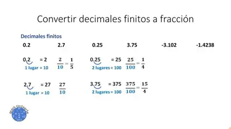 Fracciones Decimales Finitas