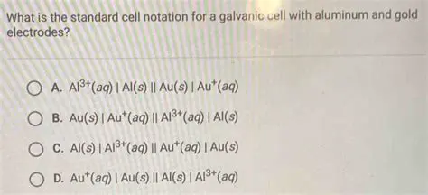 Galvanic Cell with Aluminum and Gold Electrodes