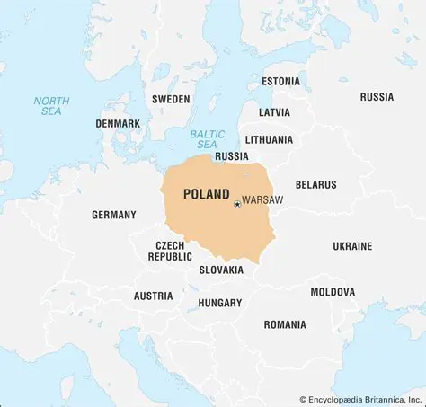 Geographical Location of Poland and France in Relation to Germany