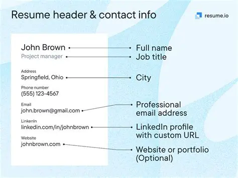 Header and Contact Information