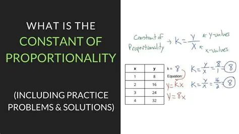 How to Find Constant of Proportionality