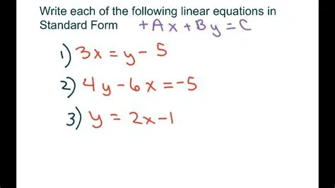 How to Write the Equation in Standard Form