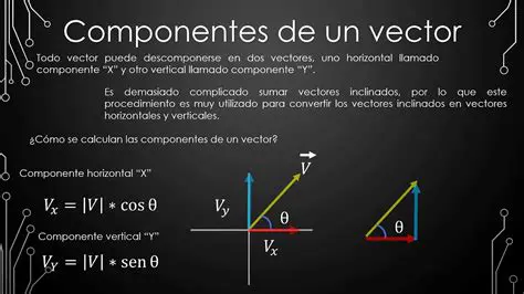 Identificar los componentes de cada vector