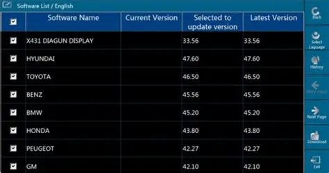 Identify the version of the connected X431 flash card