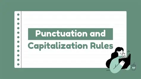 Importance of Proper Punctuation and Capitalization