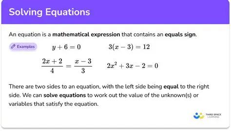Importance of Solving Equations