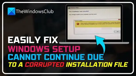 Incomplete or corrupted installation