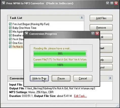 Input Formats Supported by MP3 to WMA Converter