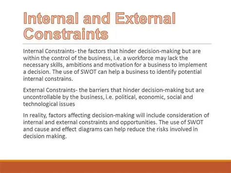Internal and External Constraints Factors