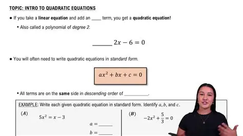 Introduction to Quadratic Equations and the Discriminant
