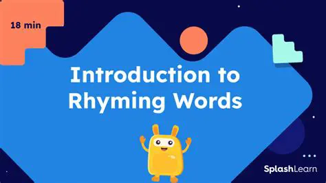 Introduction to Rhyming Words