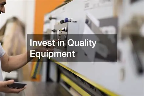 Invest in Quality Equipment