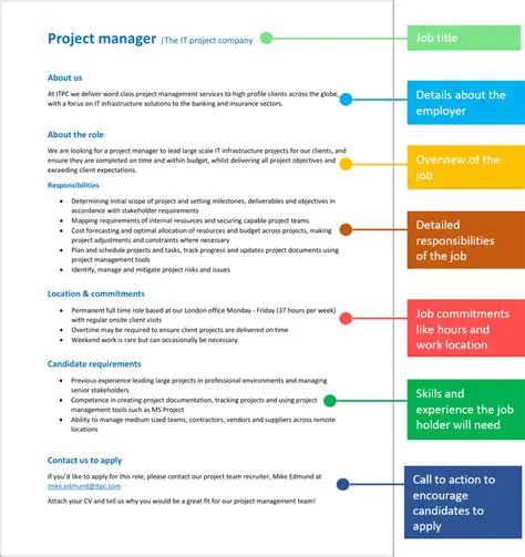 Job description and responsibilities