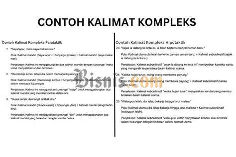 Kalimat yang Lebih Kompleks