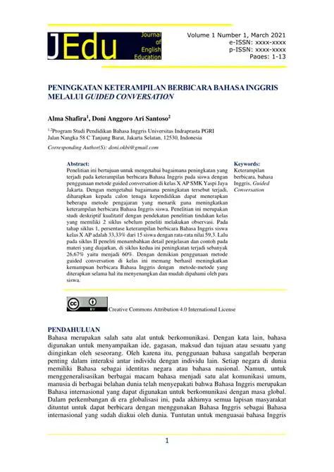 Keterampilan Berbicara Bahasa Inggris