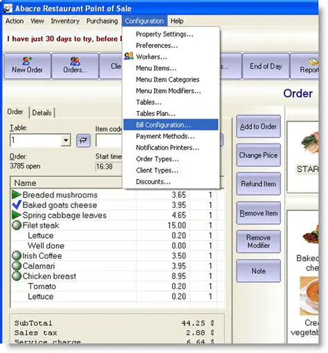 Key Features of Abacre Restaurant Point of Sales