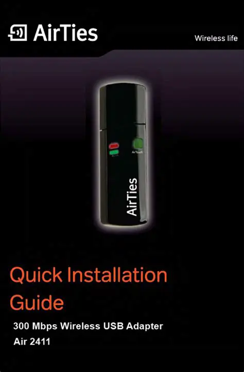 Key Features of AirTies Wireless USB Adapter Utility