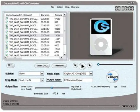 Key Features of CheapestSoft DVD to iPod Converter