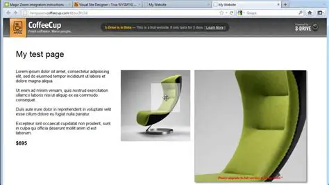 Key Features of CoffeeCup Visual Site Designer