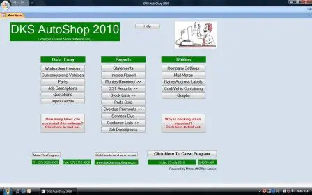 Key Features of DKS AutoShop 2010