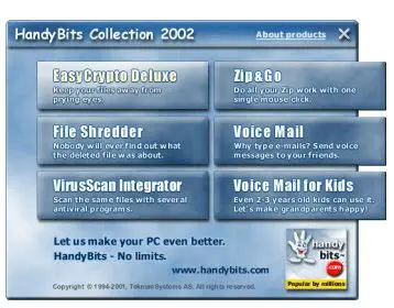 Key Features of HandyBits Collection 2002