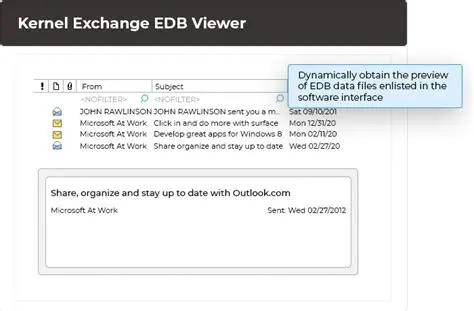 Key Features of Kernel Exchange EDB Viewer
