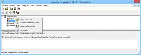 Key Features of LinLocalize for Windows