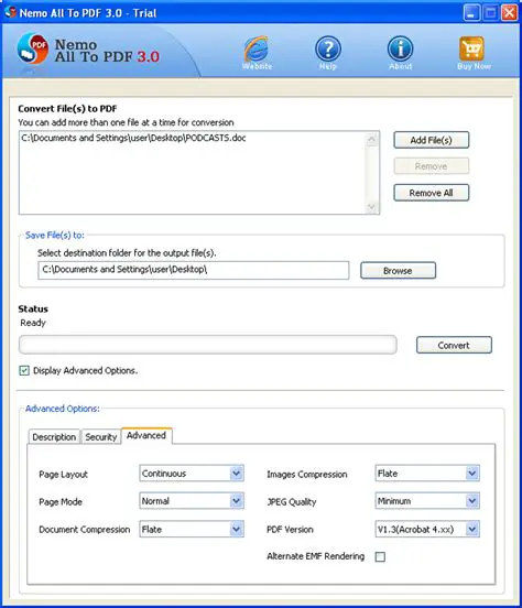 Key Features of Nemo All to PDF