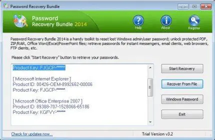 Key Features of Password Recovery Bundle 2014
