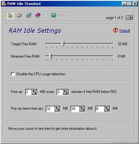 Key Features of RAM Idle Pro