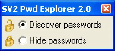 Key Features of SV2 Passwords Explorer