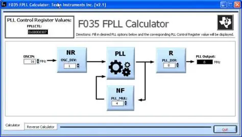 Key Features of the F035 FPLL Calculator