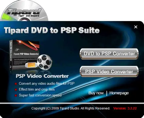 Key Features of the Free DVD to PSP Suite