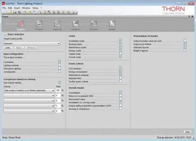 Key Features of Thorn ecoCALC