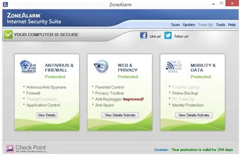 Key Features of ZoneAlarm Security Suite