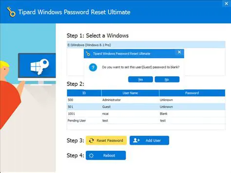Key Functions of Tipard Windows Password Reset
