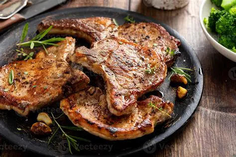 La chuleta de cerdo es deliciosa