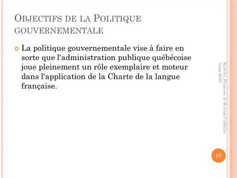 La politique gouvernementale